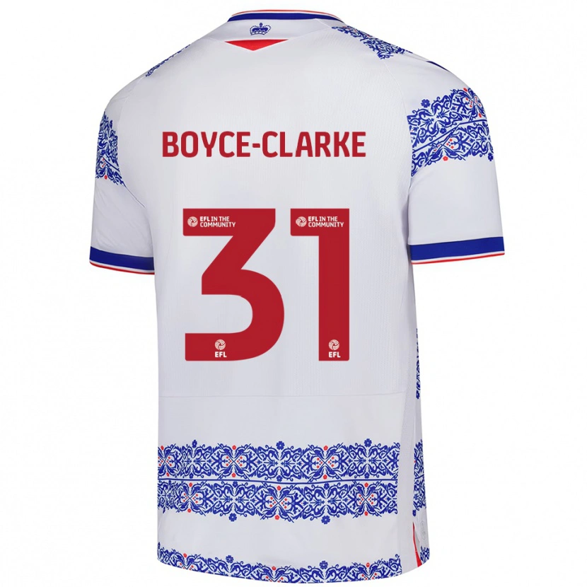 Danxen Donna Maglia Coniah Boyce-Clarke #31 Bianco Blu Kit Gara Home 2025/26 Maglietta