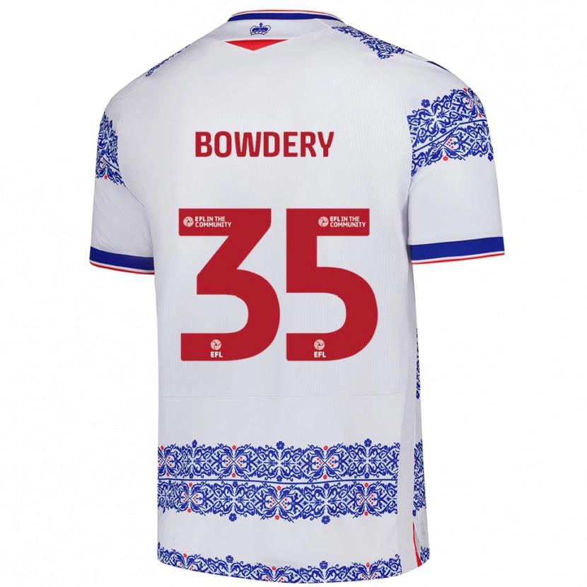 Danxen Donna Maglia Carter Bowdery #35 Bianco Blu Kit Gara Home 2025/26 Maglietta