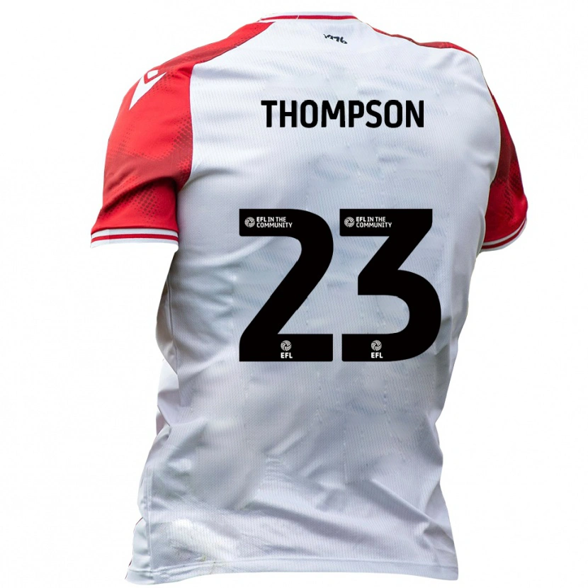 Danxen Donna Maglia Louis Thompson #23 Bianco Rosso Kit Gara Home 2025/26 Maglietta