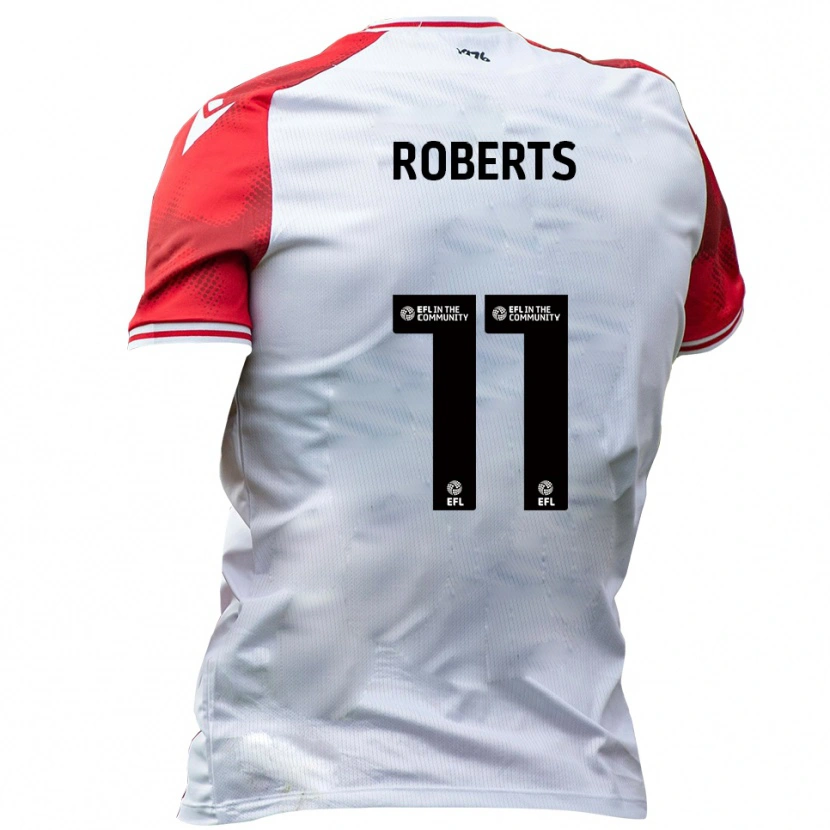 Danxen Donna Maglia Jordan Roberts #11 Bianco Rosso Kit Gara Home 2025/26 Maglietta