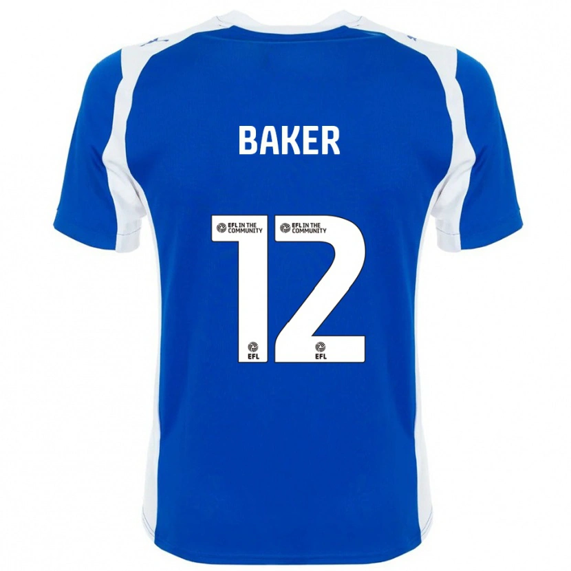 Danxen Donna Maglia Tegen Baker #12 Blu Bianco Kit Gara Home 2025/26 Maglietta