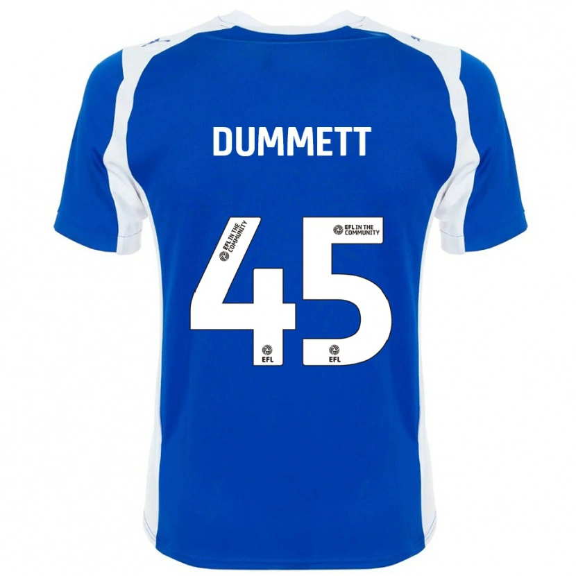 Danxen Donna Maglia Paul Dummett #45 Blu Bianco Kit Gara Home 2025/26 Maglietta