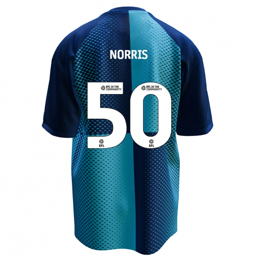 Danxen Donna Maglia Will Norris #50 Blu Azzurro Kit Gara Home 2025/26 Maglietta
