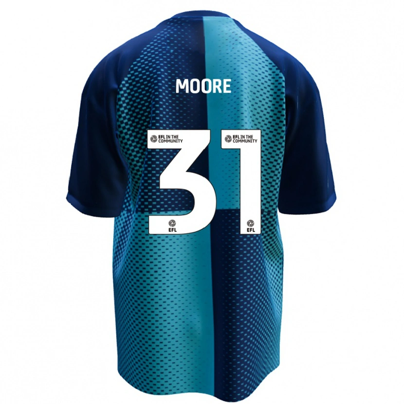 Danxen Donna Maglia Stuart Moore #31 Blu Azzurro Kit Gara Home 2025/26 Maglietta