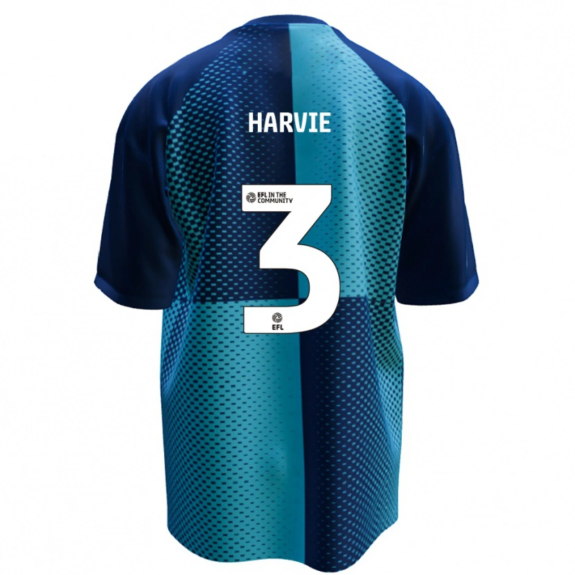 Danxen Donna Maglia Daniel Harvie #3 Blu Azzurro Kit Gara Home 2025/26 Maglietta