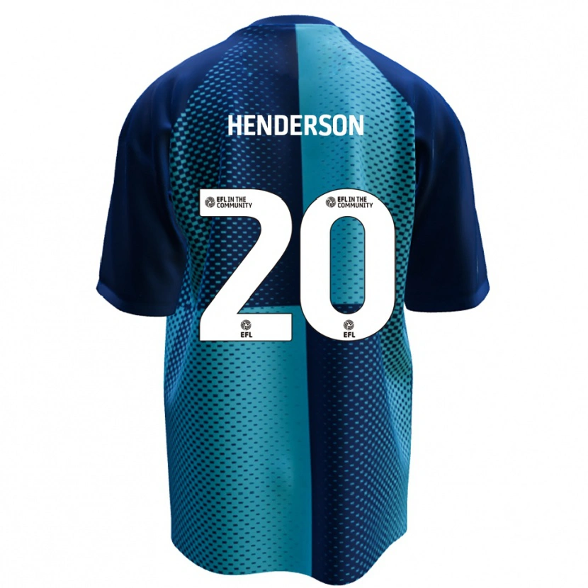 Danxen Donna Maglia Ewan Henderson #20 Blu Azzurro Kit Gara Home 2025/26 Maglietta