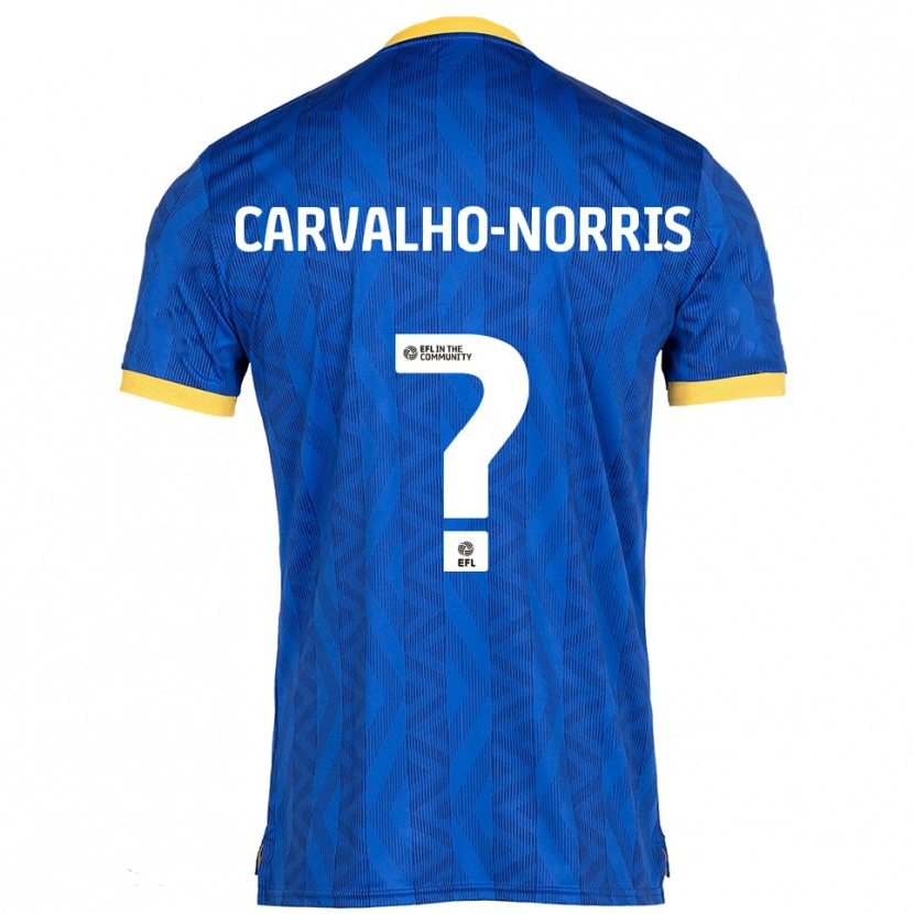 Danxen Donna Maglia Tom Carvalho-Norris #0 Blu Navy Giallo Kit Gara Home 2025/26 Maglietta