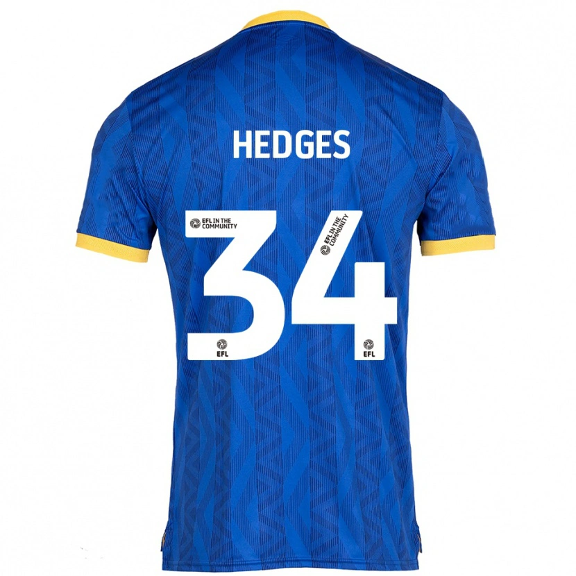 Danxen Donna Maglia Harry Hedges #34 Blu Navy Giallo Kit Gara Home 2025/26 Maglietta
