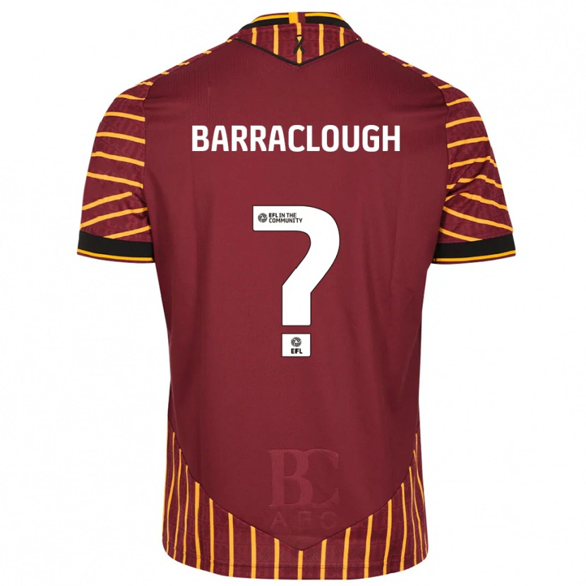 Danxen Donna Maglia Hollie Barraclough #0 Arancione Bordeaux Kit Gara Home 2025/26 Maglietta