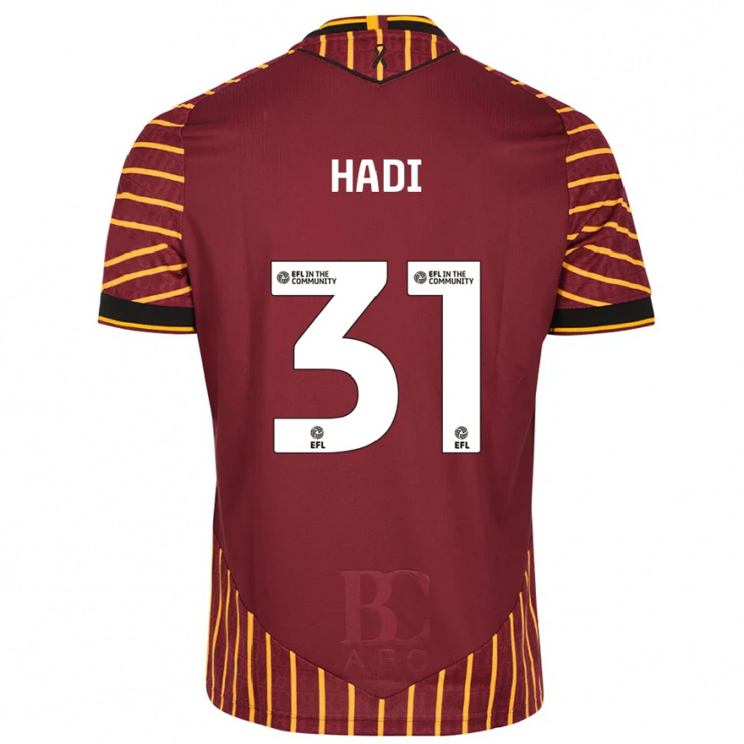 Danxen Donna Maglia Zac Hadi #31 Arancione Bordeaux Kit Gara Home 2025/26 Maglietta