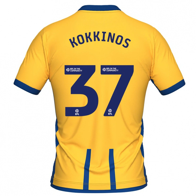 Danxen Donna Maglia Ronnie Kokkinos #37 Giallo Blu Kit Gara Home 2025/26 Maglietta