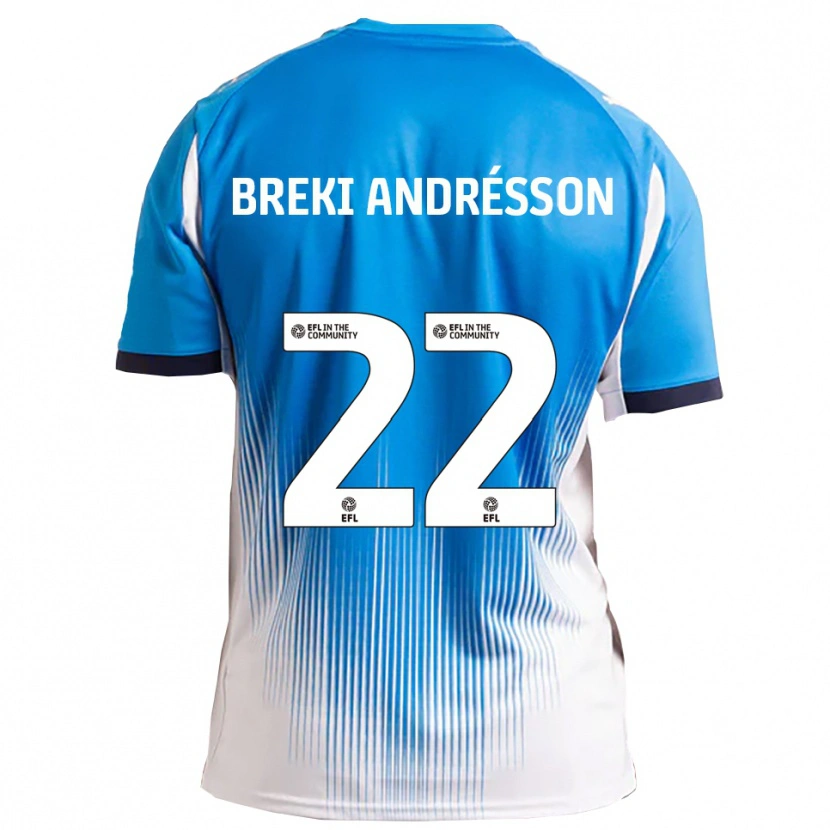 Danxen Donna Maglia Benoný Breki Andrésson #22 Blu Bianco Kit Gara Home 2025/26 Maglietta