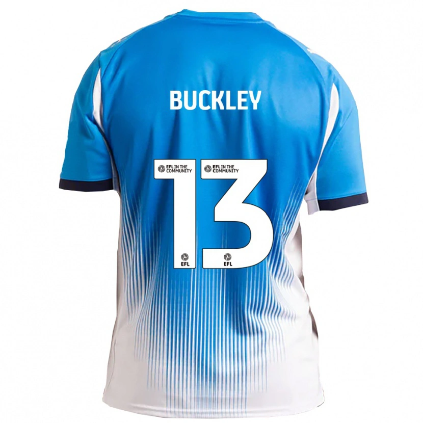 Danxen Donna Maglia Benjamin Buckley #13 Blu Bianco Kit Gara Home 2025/26 Maglietta