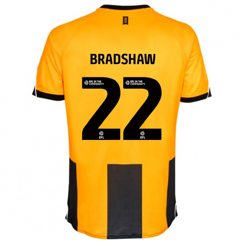 Danxen Donna Maglia Zak Bradshaw #22 Arancione Nero Kit Gara Home 2025/26 Maglietta