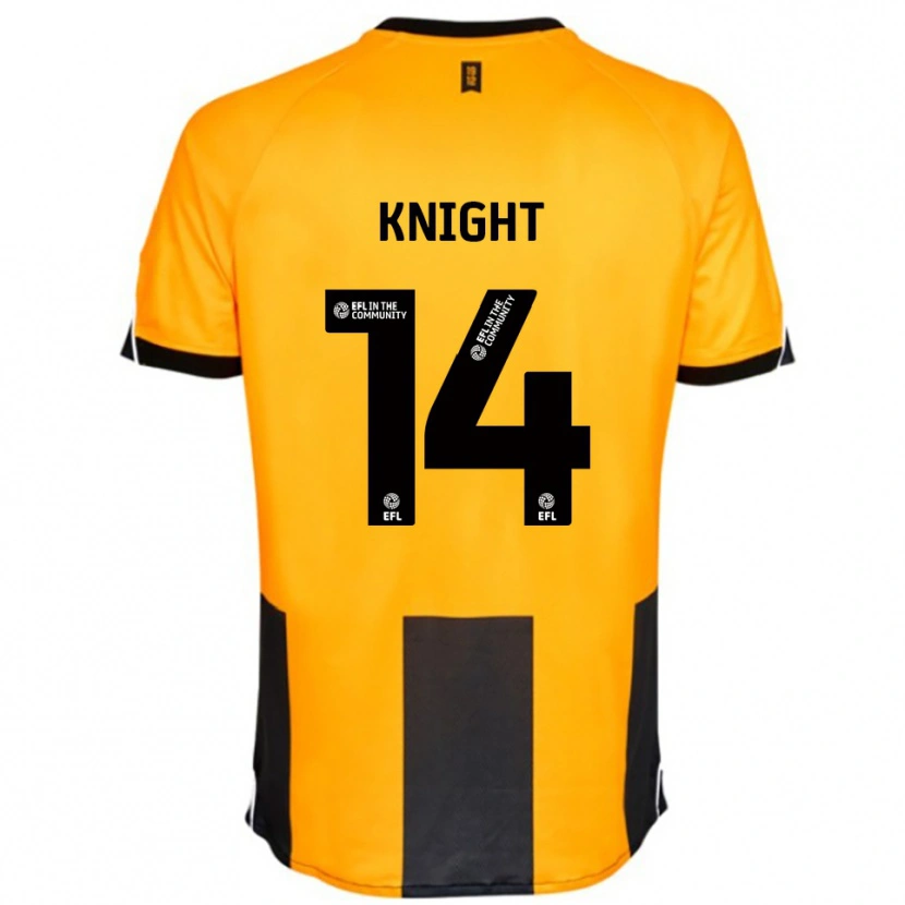 Danxen Donna Maglia Ben Knight #14 Arancione Nero Kit Gara Home 2025/26 Maglietta