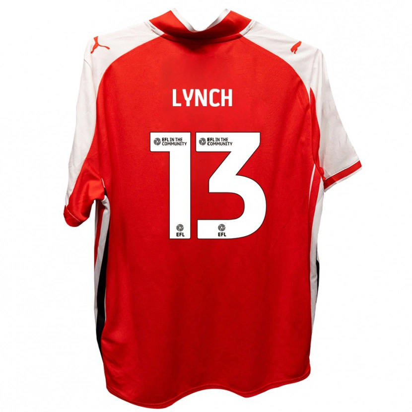 Danxen Donna Maglia Jay Lynch #13 Rosso Bianco Kit Gara Home 2025/26 Maglietta