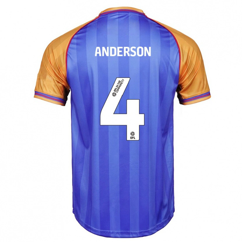 Danxen Donna Maglia Tom Anderson #4 Blu Arancione Kit Gara Home 2025/26 Maglietta