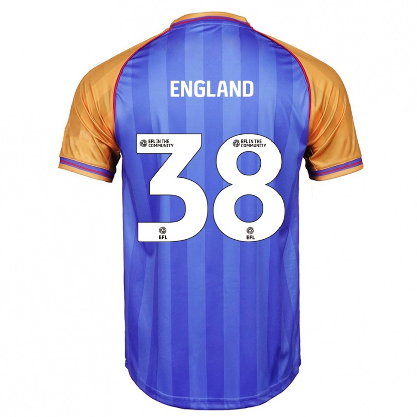 Danxen Donna Maglia Isaac England #38 Blu Arancione Kit Gara Home 2025/26 Maglietta