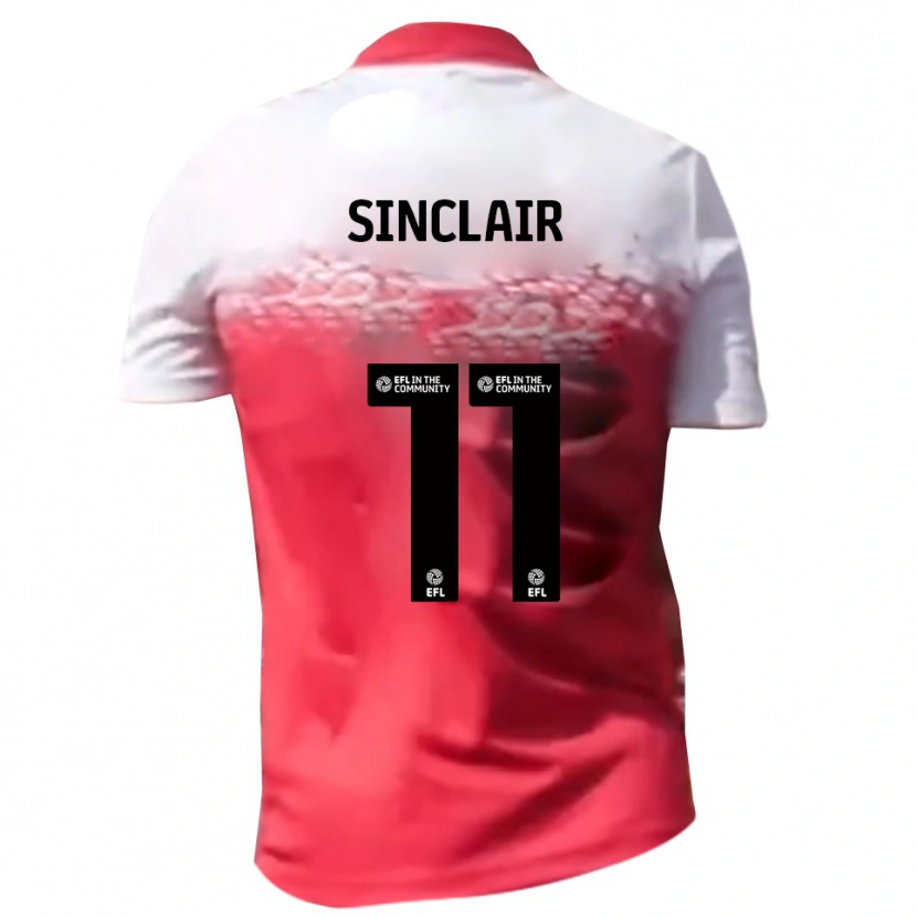 Danxen Donna Maglia Isaac Sinclair #11 Rosso Bianco Kit Gara Home 2025/26 Maglietta