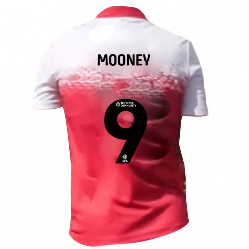 Danxen Donna Maglia Kelsey Mooney #9 Rosso Bianco Kit Gara Home 2025/26 Maglietta