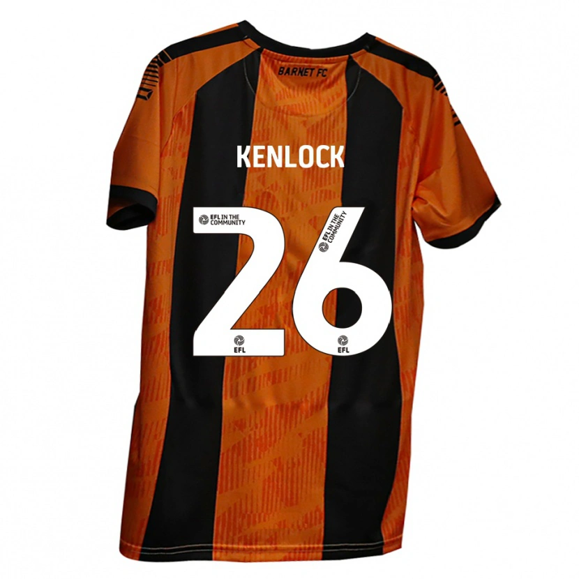 Danxen Donna Maglia Myles Kenlock #26 Arancione Nero Kit Gara Home 2025/26 Maglietta