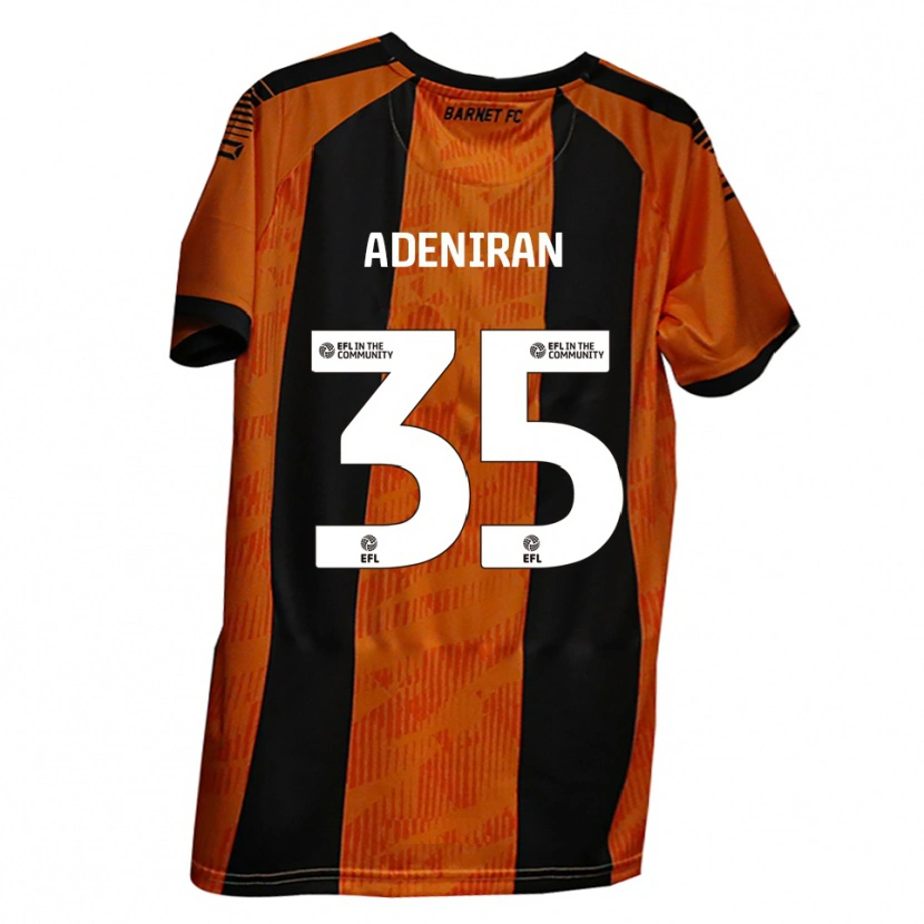 Danxen Donna Maglia Dennis Adeniran #35 Arancione Nero Kit Gara Home 2025/26 Maglietta