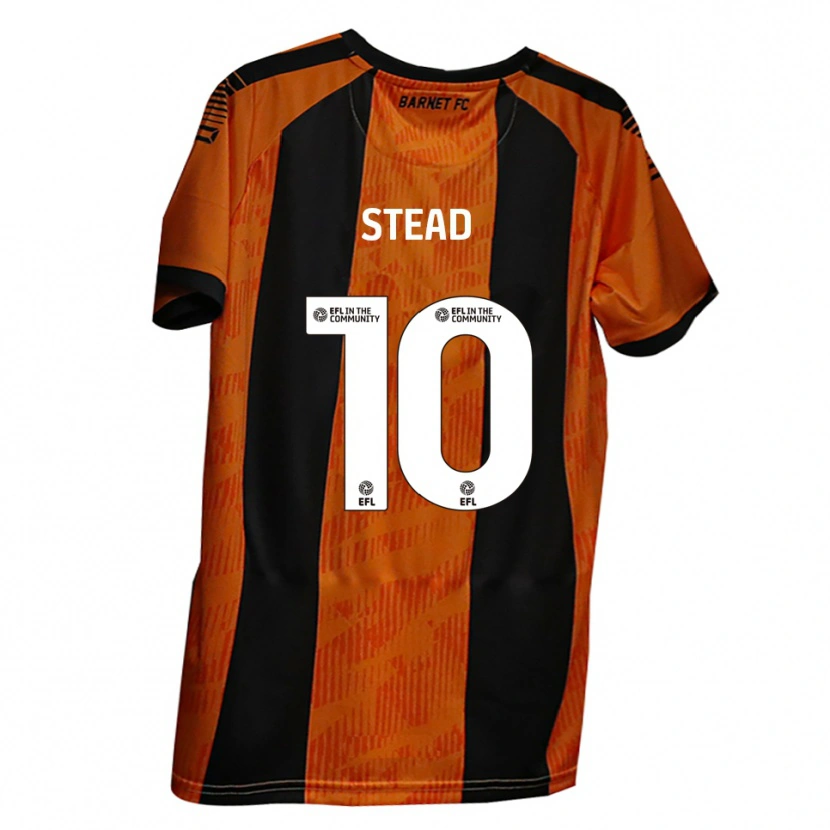 Danxen Donna Maglia Callum Stead #10 Arancione Nero Kit Gara Home 2025/26 Maglietta
