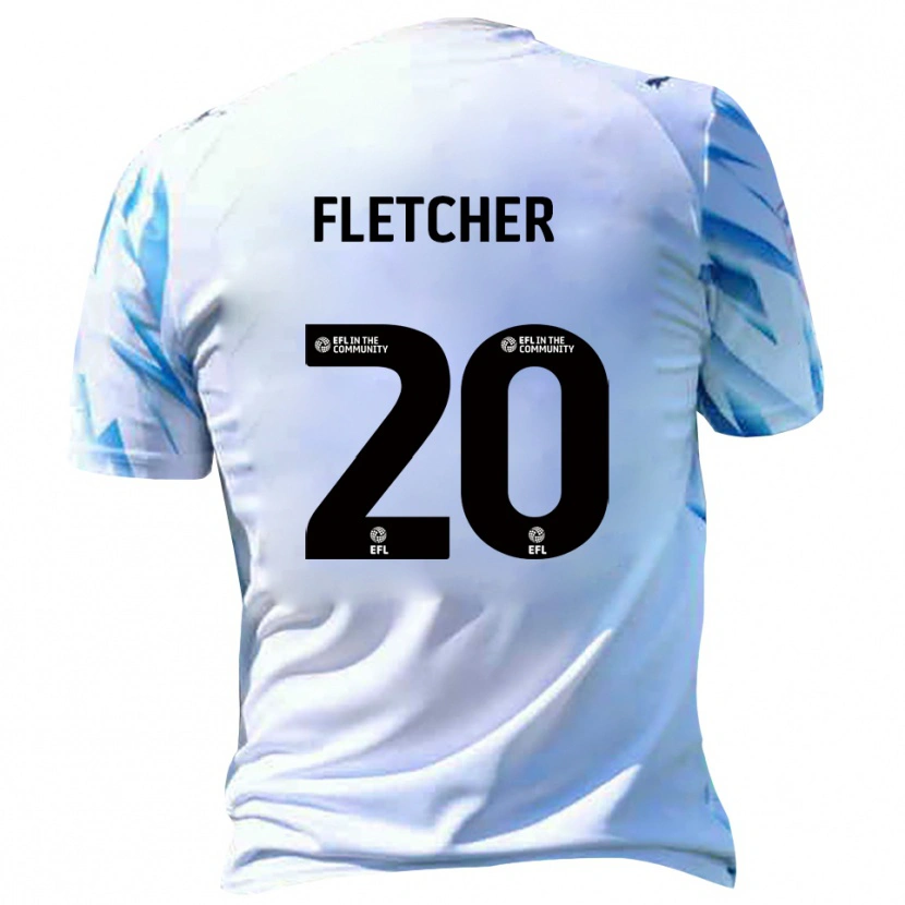 Danxen Donna Maglia Isaac Fletcher #20 Bianco Azzurro Kit Gara Home 2025/26 Maglietta
