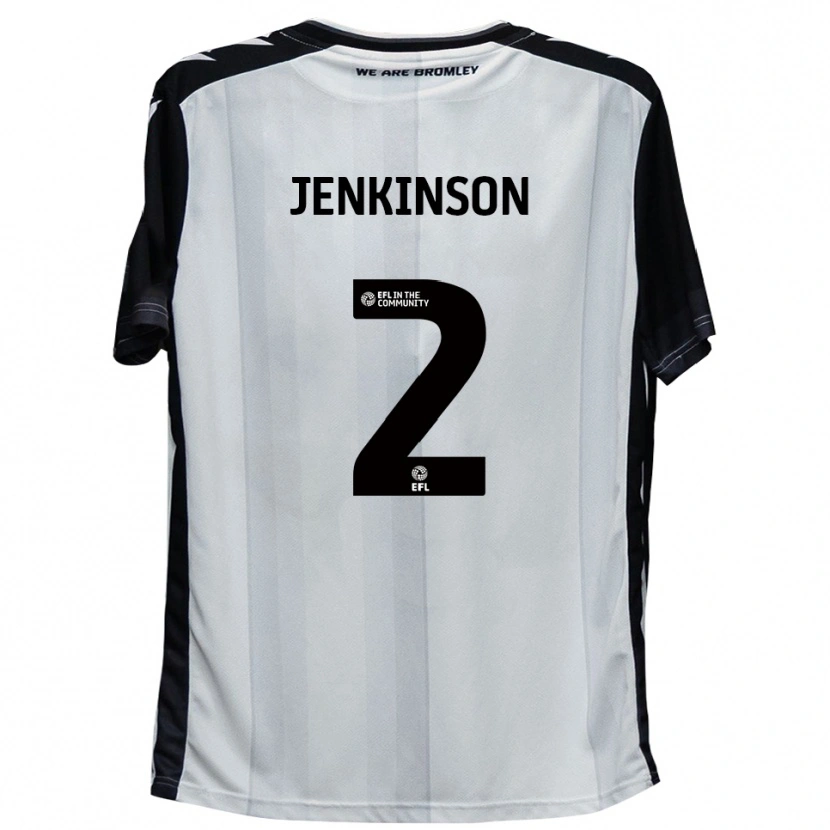 Danxen Donna Maglia Carl Jenkinson #2 Bianco Nero Kit Gara Home 2025/26 Maglietta