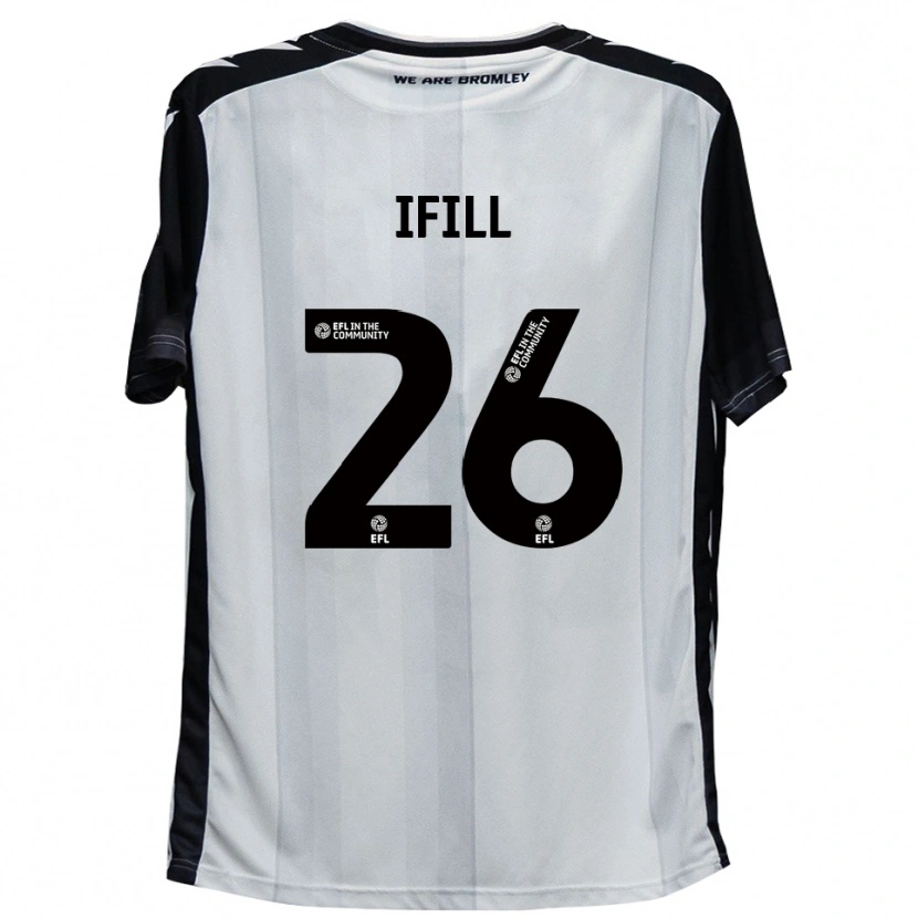 Danxen Donna Maglia Marcus Ifill #26 Bianco Nero Kit Gara Home 2025/26 Maglietta