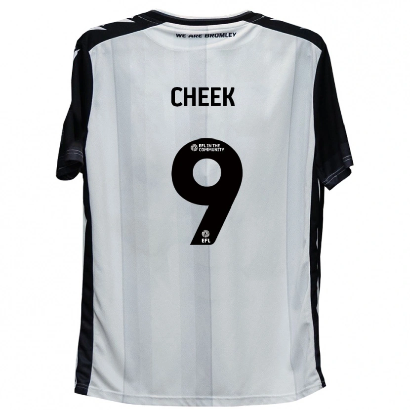 Danxen Donna Maglia Michael Cheek #9 Bianco Nero Kit Gara Home 2025/26 Maglietta