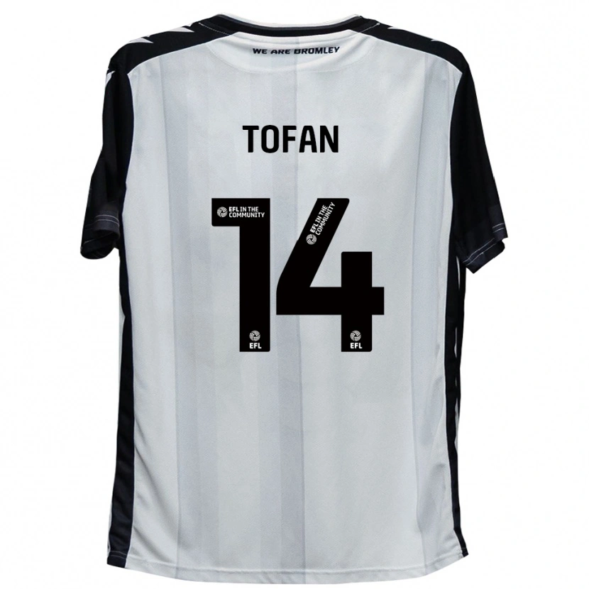 Danxen Donna Maglia Rob Tofan #14 Bianco Nero Kit Gara Home 2025/26 Maglietta