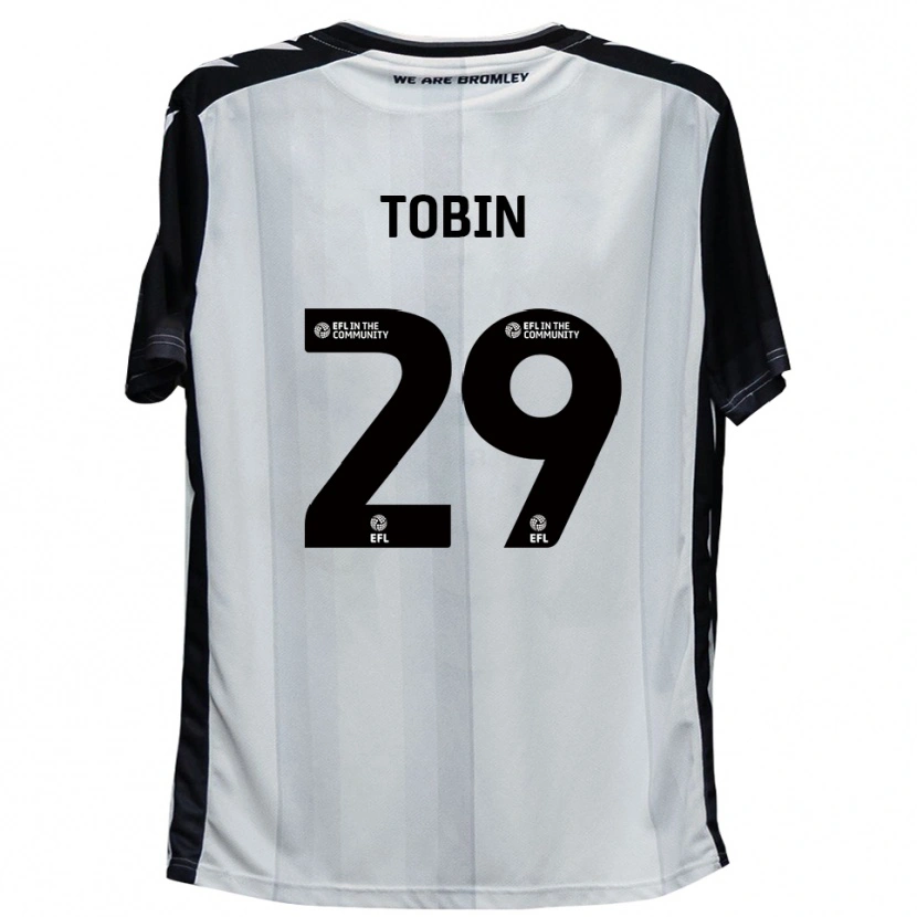 Danxen Donna Maglia Josh Tobin #29 Bianco Nero Kit Gara Home 2025/26 Maglietta