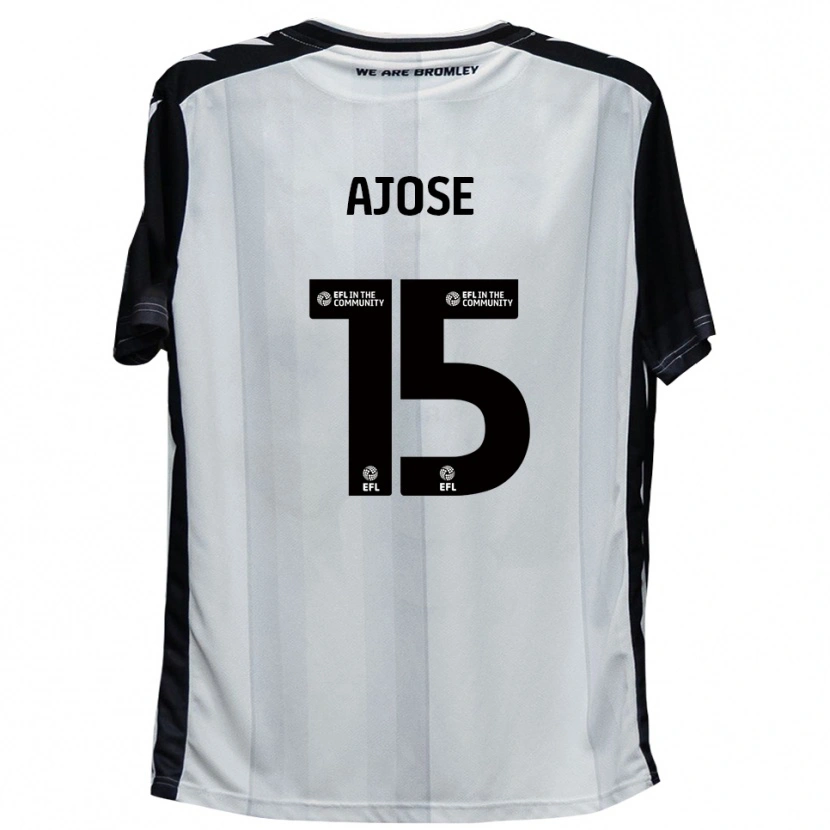 Danxen Donna Maglia Zac Ajose #15 Bianco Nero Kit Gara Home 2025/26 Maglietta