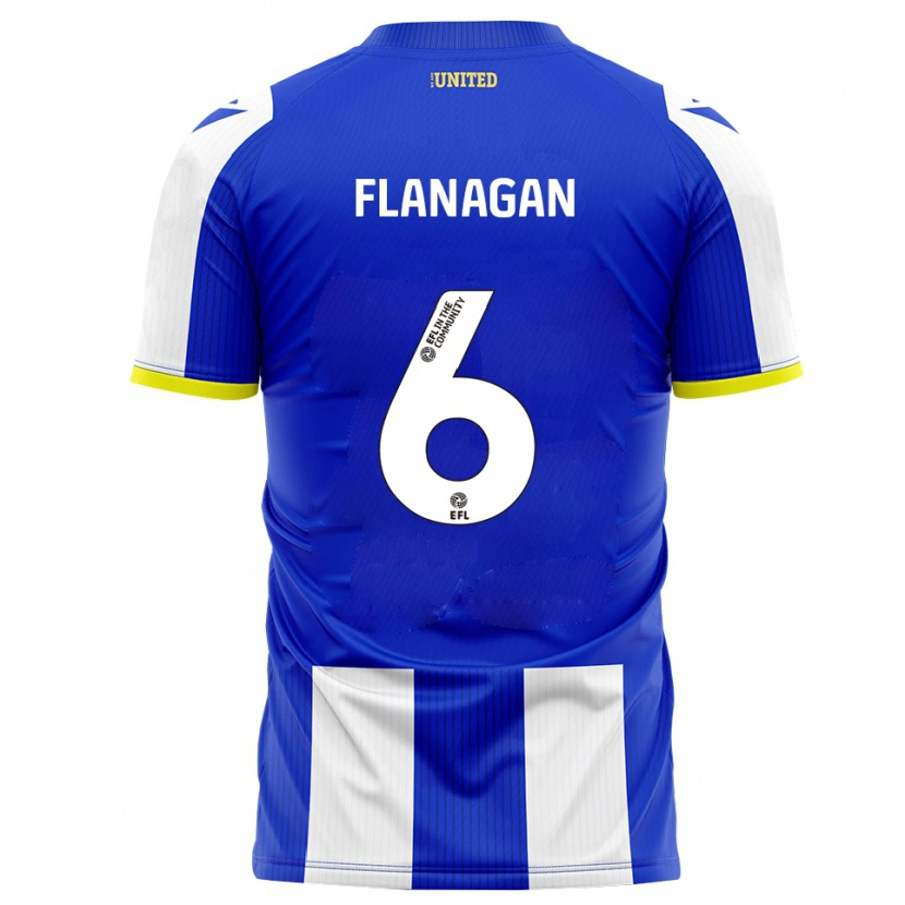 Danxen Donna Maglia Tom Flanagan #6 Blu Bianco Kit Gara Home 2025/26 Maglietta