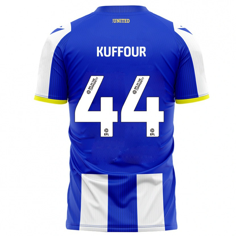 Danxen Donna Maglia Samuel Kuffour Jr. #44 Blu Bianco Kit Gara Home 2025/26 Maglietta