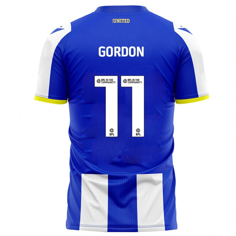 Danxen Donna Maglia John-Kymani Gordon #11 Blu Bianco Kit Gara Home 2025/26 Maglietta