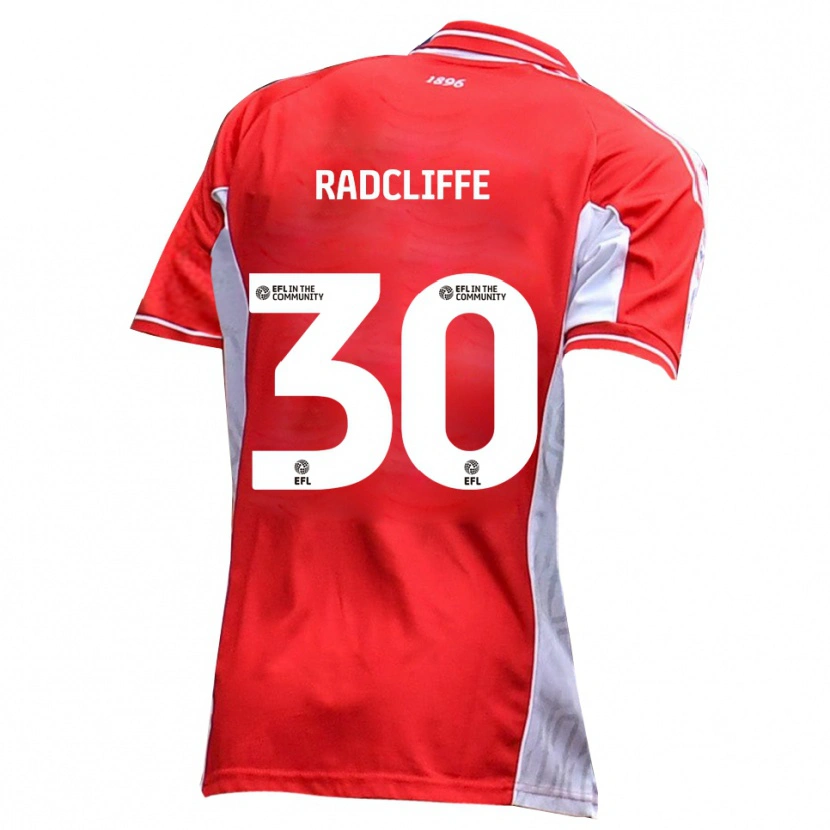 Danxen Donna Maglia Ben Radcliffe #30 Rosso Bianco Kit Gara Home 2025/26 Maglietta