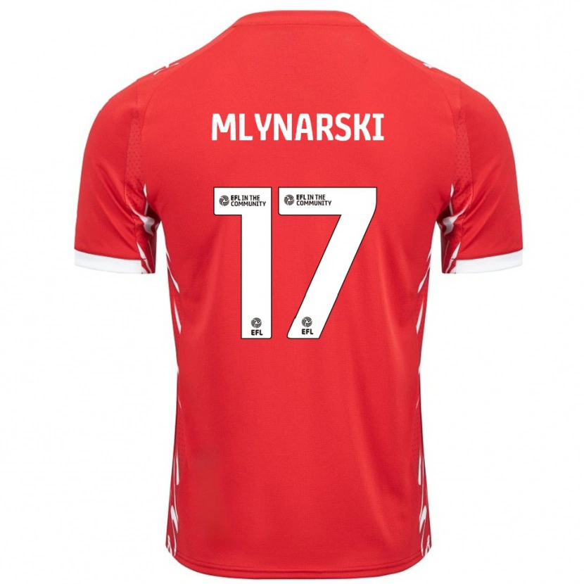 Danxen Donna Maglia Patrick Mlynarski #17 Rosso Bianco Kit Gara Home 2025/26 Maglietta