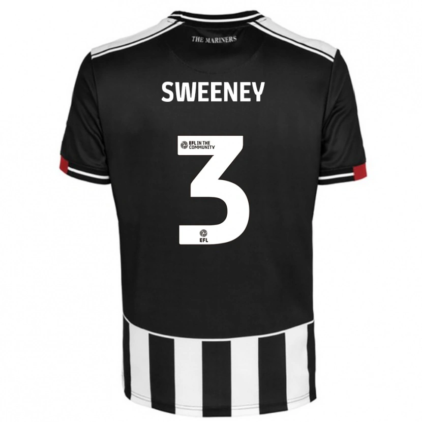 Danxen Donna Maglia Jayden Sweeney #3 Nero Bianco Rosso Kit Gara Home 2025/26 Maglietta