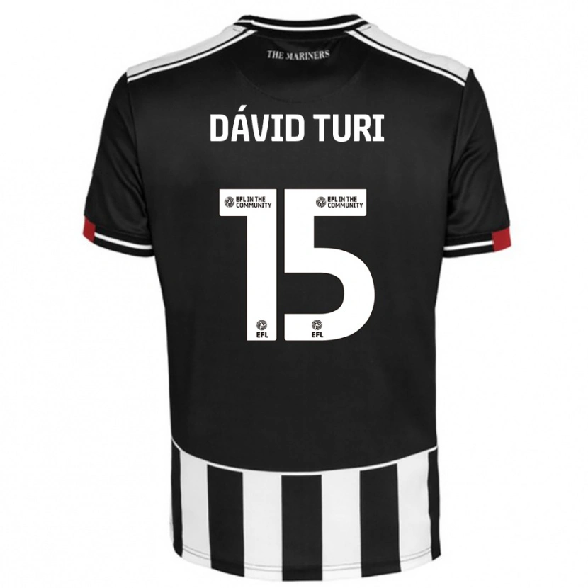 Danxen Donna Maglia Géza Dávid Turi #15 Nero Bianco Rosso Kit Gara Home 2025/26 Maglietta