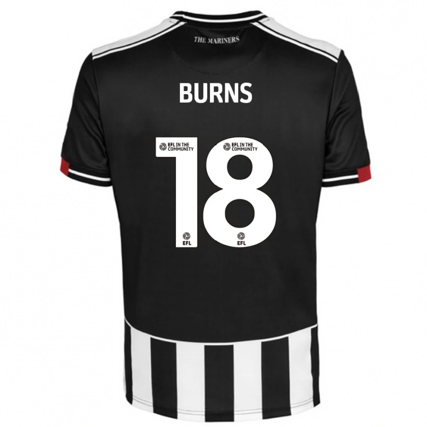 Danxen Donna Maglia Darragh Burns #18 Nero Bianco Rosso Kit Gara Home 2025/26 Maglietta
