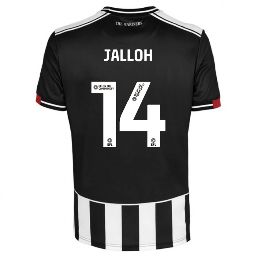 Danxen Donna Maglia Mamadu Jalloh #14 Nero Bianco Rosso Kit Gara Home 2025/26 Maglietta