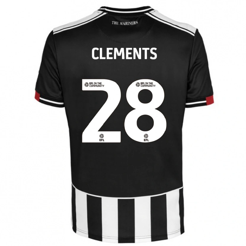 Danxen Donna Maglia Charlie Clements #28 Nero Bianco Rosso Kit Gara Home 2025/26 Maglietta