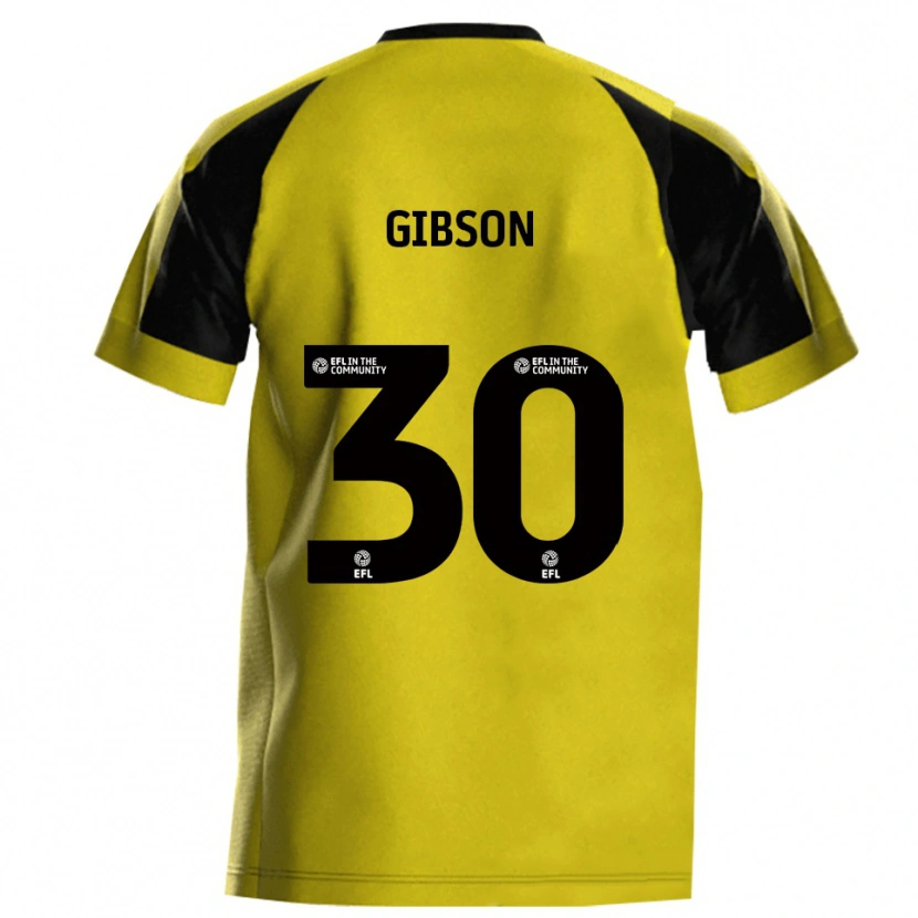 Danxen Donna Maglia Liam Gibson #30 Giallo Grigio Kit Gara Home 2025/26 Maglietta