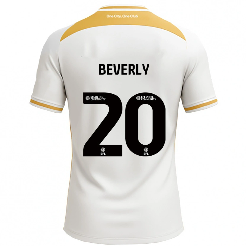 Danxen Donna Maglia Poppy Beverly #20 Bianco Oro Kit Gara Home 2025/26 Maglietta