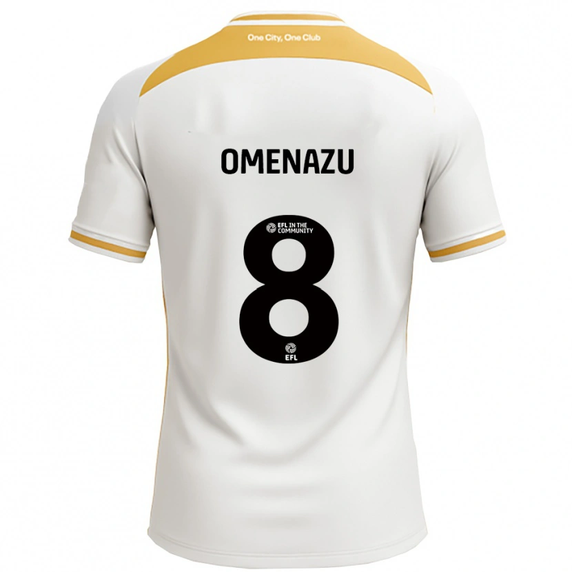 Danxen Donna Maglia Favour Omenazu #8 Bianco Oro Kit Gara Home 2025/26 Maglietta