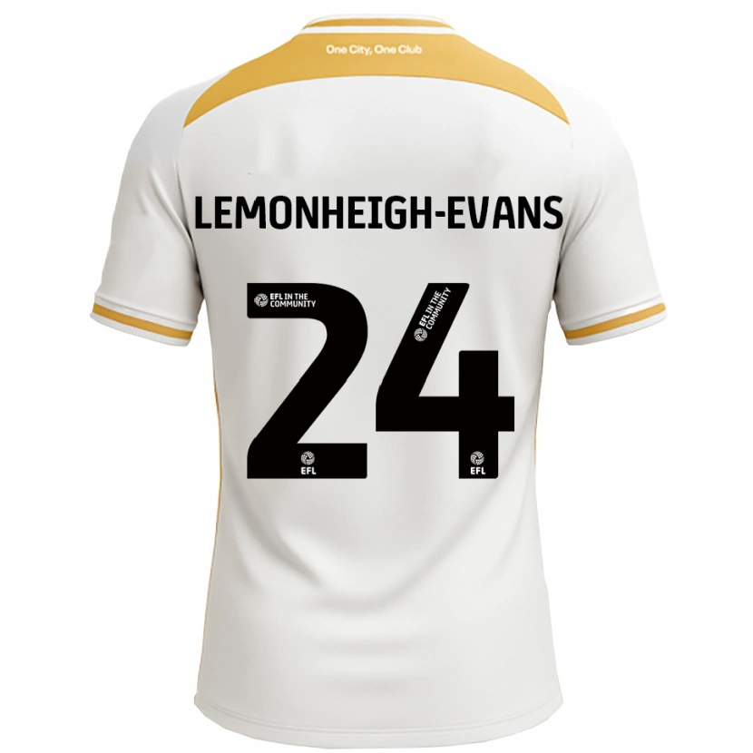 Danxen Donna Maglia Connor Lemonheigh-Evans #24 Bianco Oro Kit Gara Home 2025/26 Maglietta