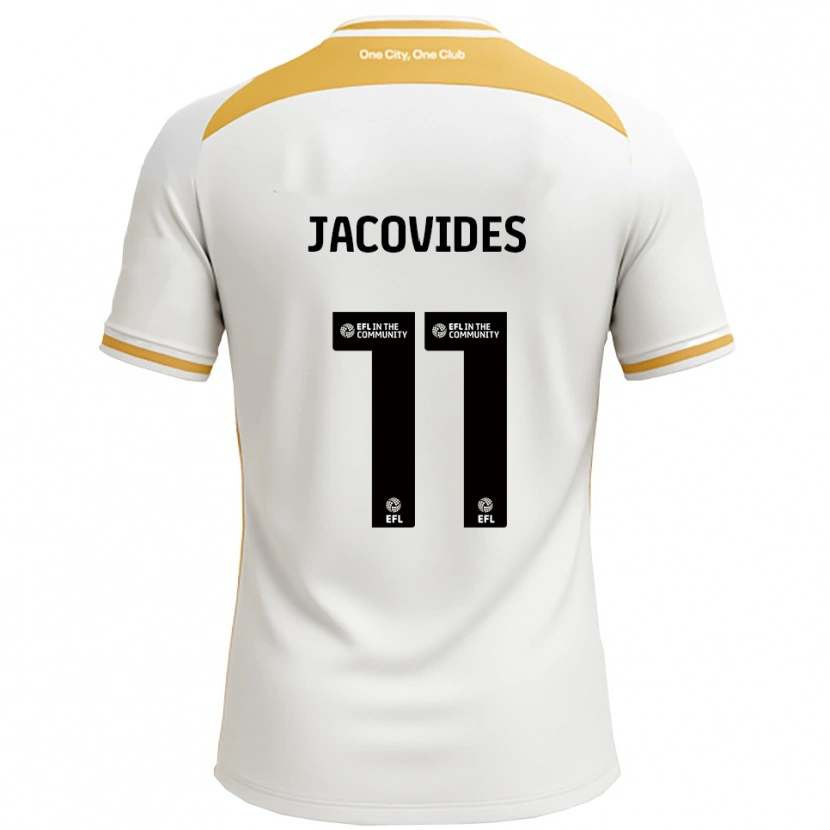Danxen Donna Maglia Annaliese Jacovides #11 Bianco Oro Kit Gara Home 2025/26 Maglietta
