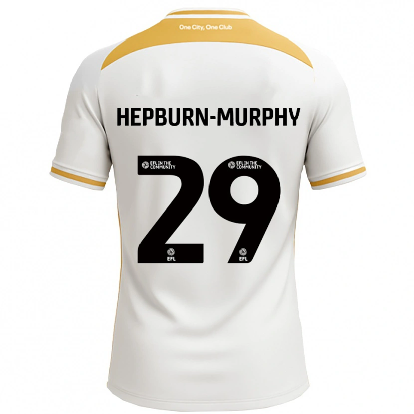 Danxen Donna Maglia Rushian Hepburn-Murphy #29 Bianco Oro Kit Gara Home 2025/26 Maglietta